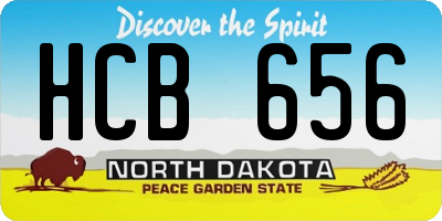 ND license plate HCB656