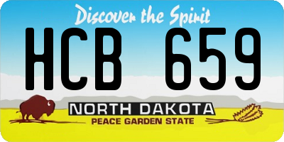 ND license plate HCB659