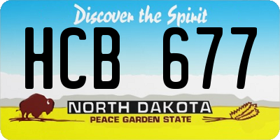 ND license plate HCB677