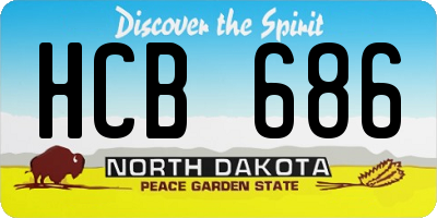 ND license plate HCB686