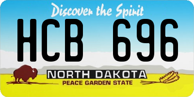 ND license plate HCB696