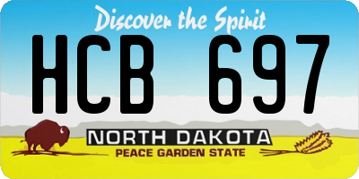 ND license plate HCB697