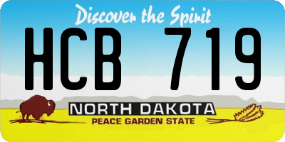 ND license plate HCB719