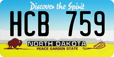 ND license plate HCB759