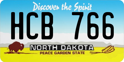 ND license plate HCB766