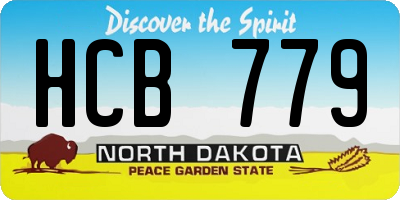 ND license plate HCB779