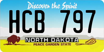 ND license plate HCB797