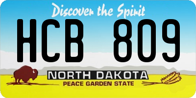 ND license plate HCB809