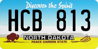 ND license plate HCB813