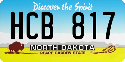 ND license plate HCB817