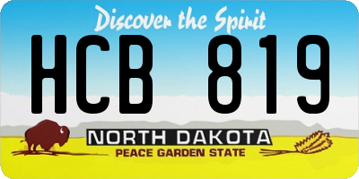 ND license plate HCB819