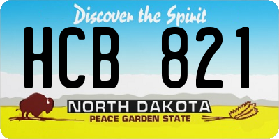 ND license plate HCB821