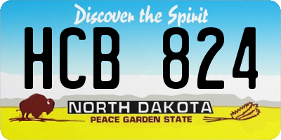 ND license plate HCB824