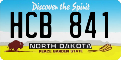 ND license plate HCB841