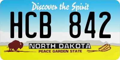 ND license plate HCB842