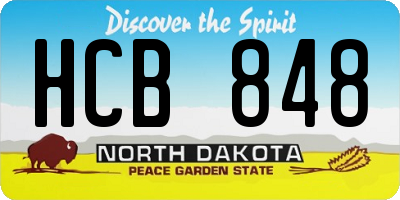 ND license plate HCB848