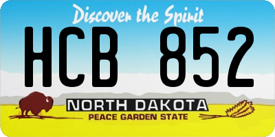 ND license plate HCB852
