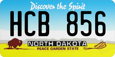 ND license plate HCB856