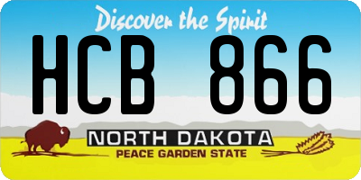 ND license plate HCB866