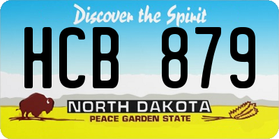 ND license plate HCB879