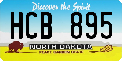 ND license plate HCB895