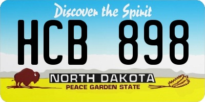 ND license plate HCB898