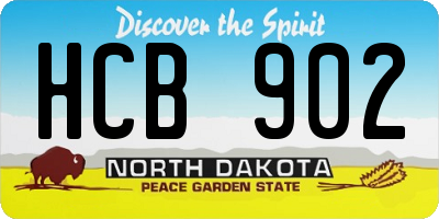 ND license plate HCB902