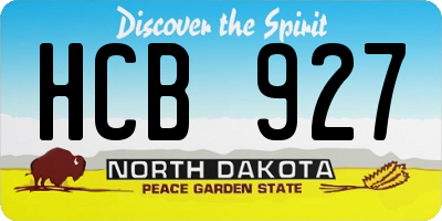 ND license plate HCB927