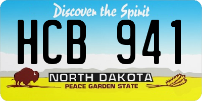 ND license plate HCB941