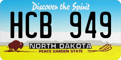 ND license plate HCB949