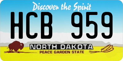 ND license plate HCB959