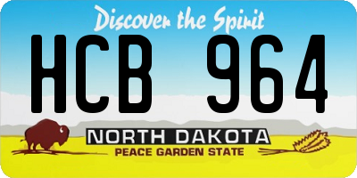 ND license plate HCB964