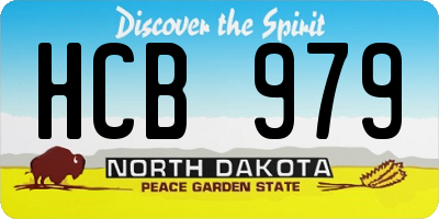 ND license plate HCB979