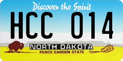 ND license plate HCC014