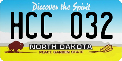 ND license plate HCC032