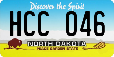 ND license plate HCC046