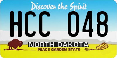 ND license plate HCC048