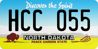 ND license plate HCC055