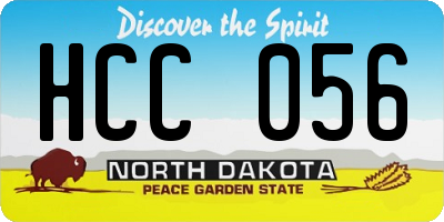 ND license plate HCC056