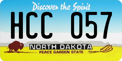 ND license plate HCC057