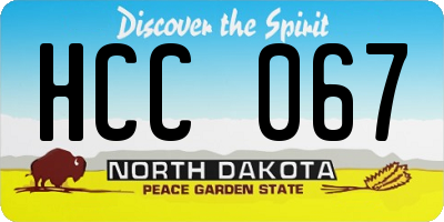 ND license plate HCC067