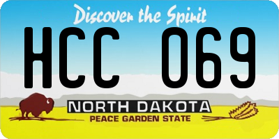 ND license plate HCC069