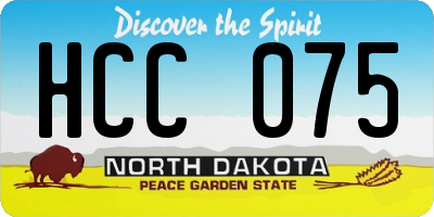 ND license plate HCC075