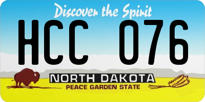 ND license plate HCC076