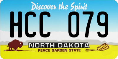 ND license plate HCC079