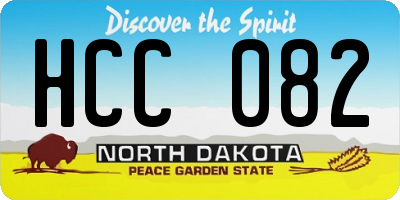 ND license plate HCC082