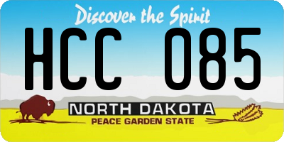 ND license plate HCC085