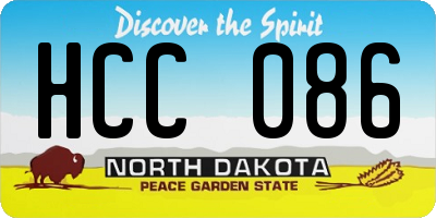 ND license plate HCC086