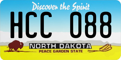 ND license plate HCC088