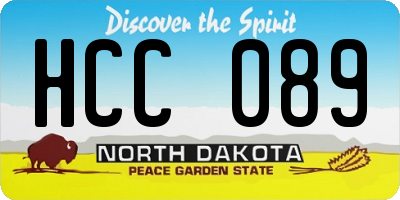 ND license plate HCC089